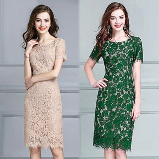 ĐẦM SUÔNG REN MI CHÂN VÁY GỢN SÓNG