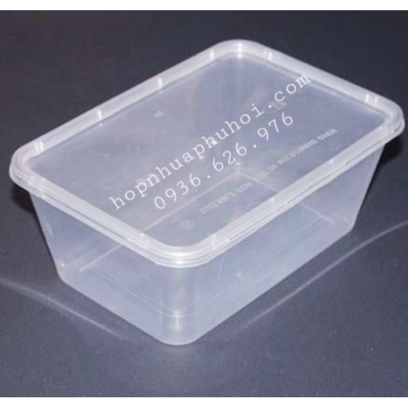250 hộp 1000ml hình chữ nhật đựng thực phẩm chịu nhiệt