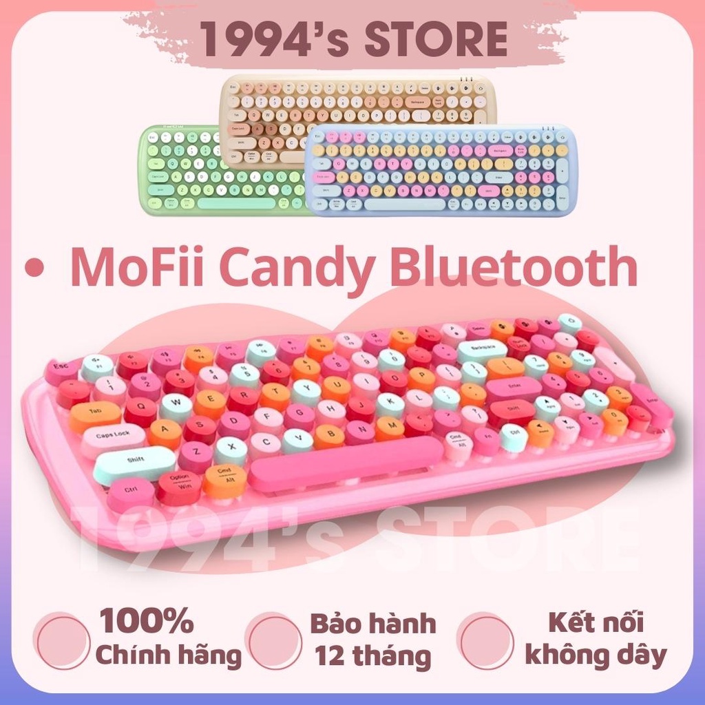 MoFii Candy Bluetooth - Combo bàn phím và chuột không dây giả cơ MoFii Mixed Bluetooth - Kết nối 3 thiết bị cùng lúc