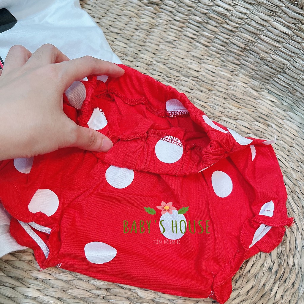 Bộ cộc tay quần đùi chip hình Mickey Minnie siêu đáng yêu (8-15kg)