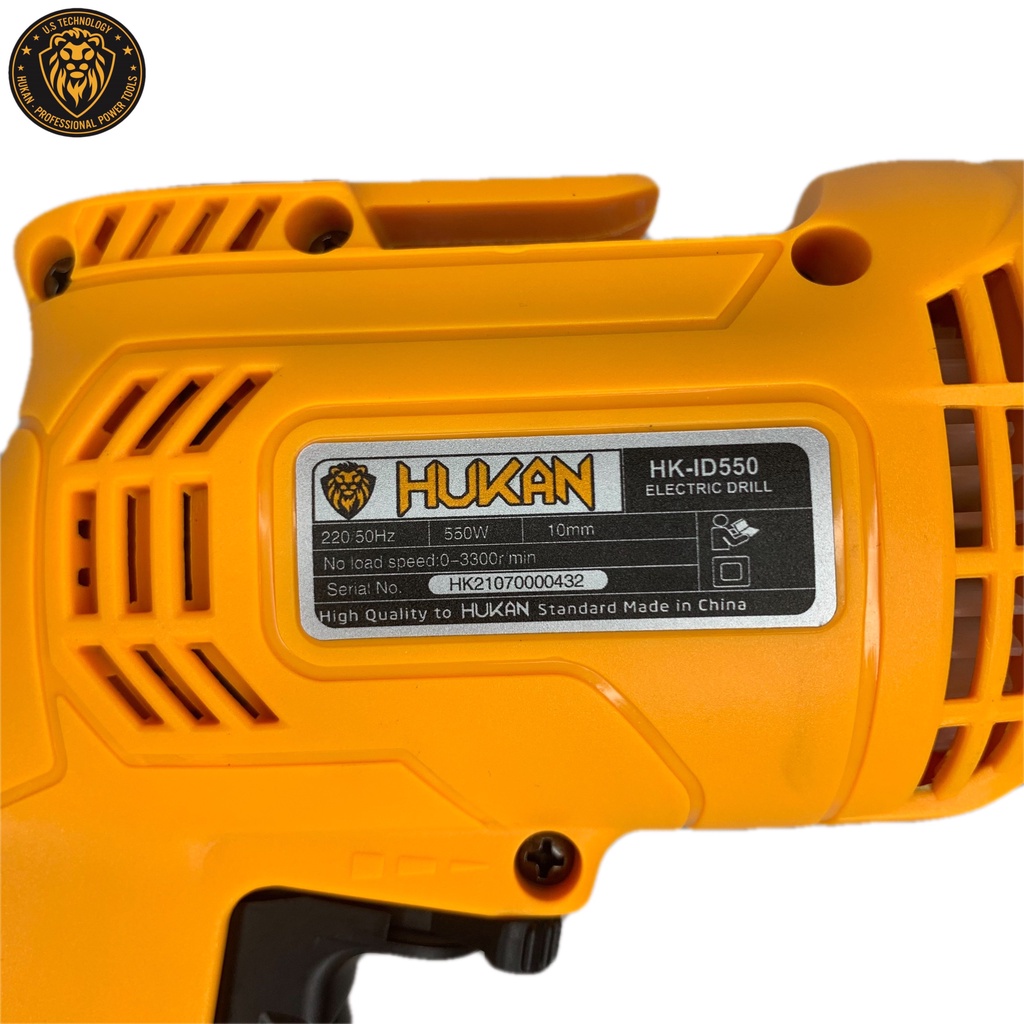 Máy Khoan Điện 10Ly HUKAN ID-550 Có Đảo Chiều, Điều Chỉnh Tốc Độ