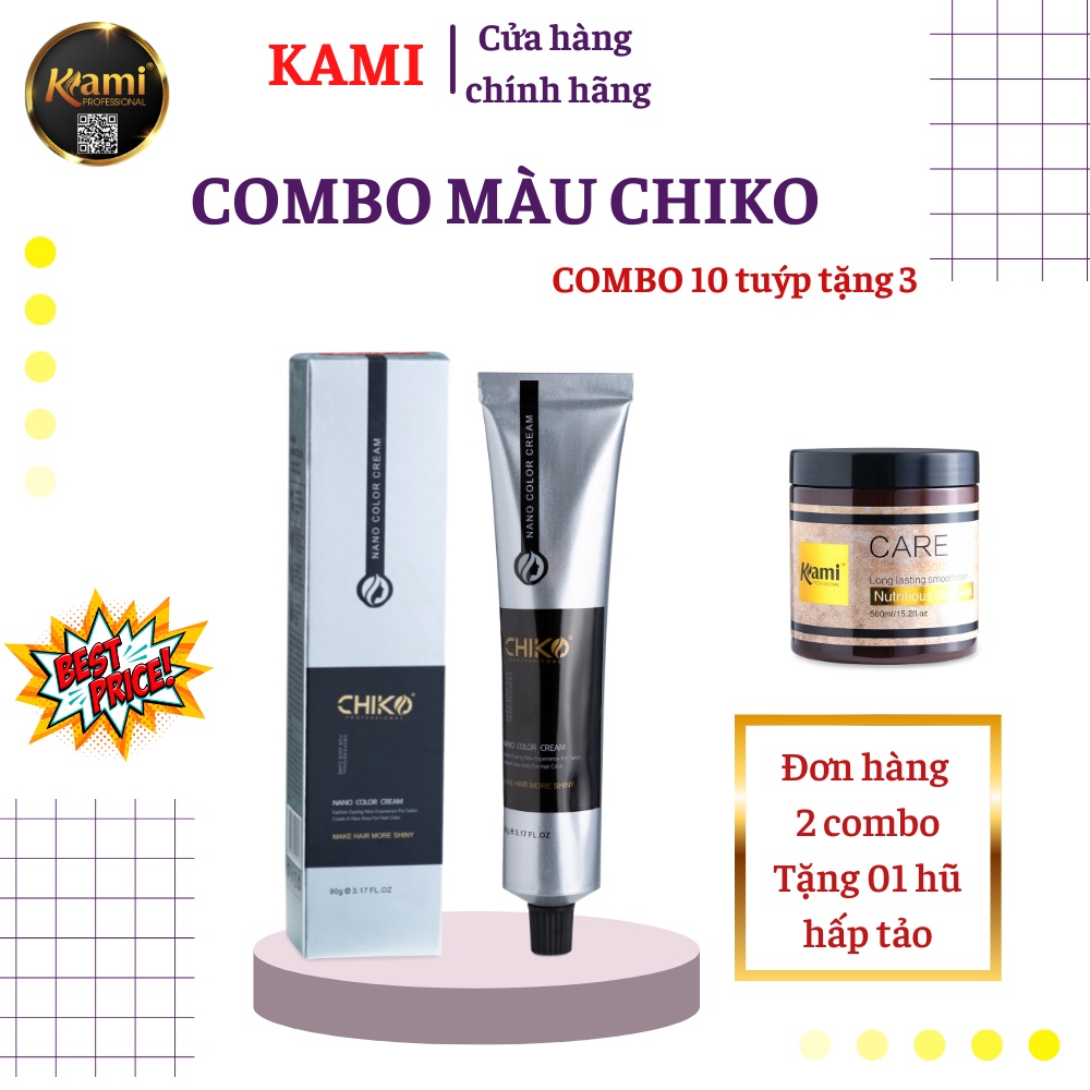 Combo 10 tuýp màu Chiko tặng 3 tuýp