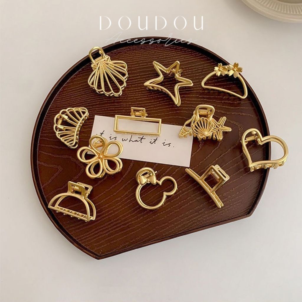 Phụ kiện tóc Doudou Cặp tóc mái Kẹp càng cua kim loại size nhỏ tiểu thư phong cách Hàn Quốc xinh xắn đáng yêu ZJ020
