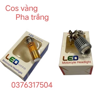 Bi cầu mini cos vàng pha trắng 14w gắn thông dụng các dòng xe wave dream sirus wave ZX...