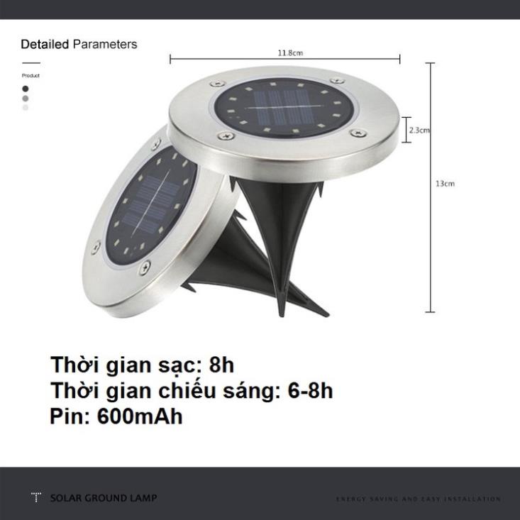 Đèn LED Cắm Cỏ Sân Vườn Tròn 20LED Năng Lượng Mặt Trời - Chống Nước GD0026