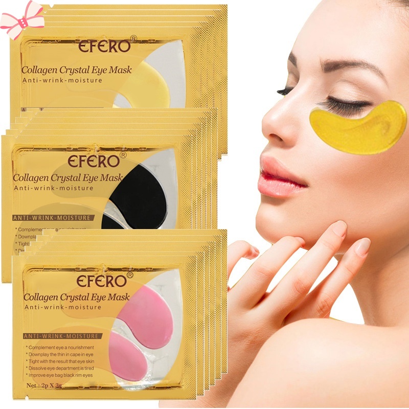 1 Cặp 2 Mặt Nạ Mắt Collagen Pha Lê Chống Nếp Nhăn Loại Bỏ Quầng Thâm Dưỡng Ẩm