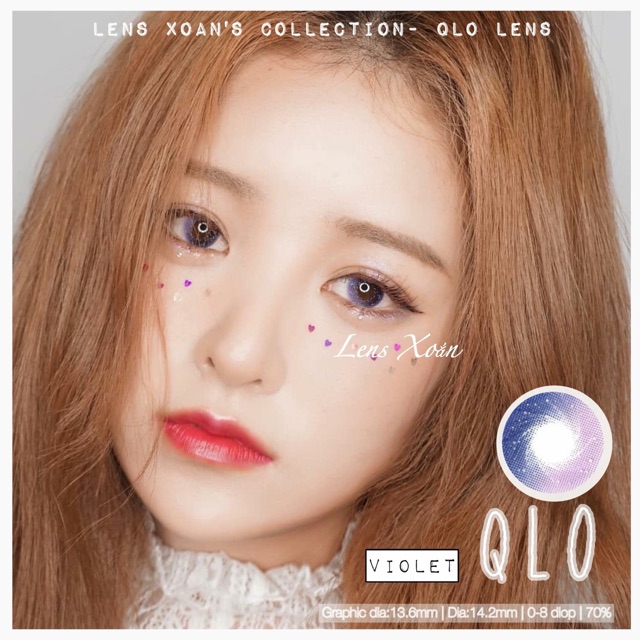 ÁP TRÒNG QLO GRAY- VIOLET- PINK ( LENS ME- KOREA) | LENS XOẮN