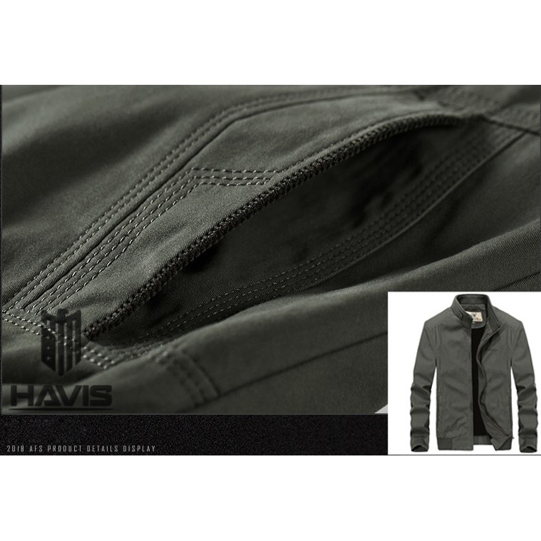 Áo khoác kaki nam cổ trụ phong cách Hàn Quốc lịch lãm - AKKCVN003 | BigBuy360 - bigbuy360.vn