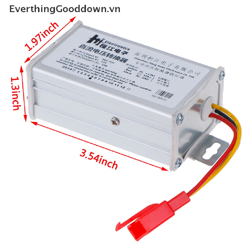 Bộ Chuyển Đổi Nguồn Điện DC 36V-72V Sang 12V-10A 120W Cho Ắc Quy Xe Hơi