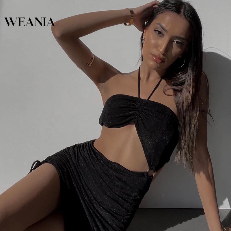 Đầm Dây Rút Hở Lưng Phong Cách Quyến Rũ Cho Nữ