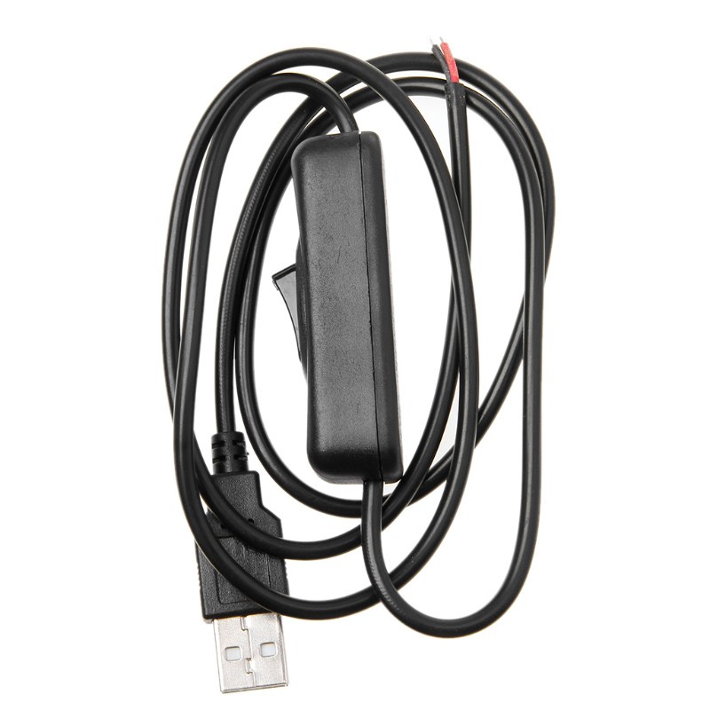 Dây Cáp Sạc 5v Usb 2.0 2pin 2 Dây Dài 1m Có Công Tắc