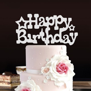 Banner Chữ Happy Birthday Trang Trí Bánh Kem