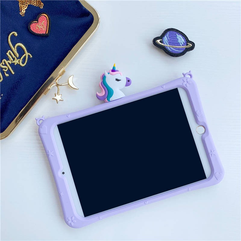 Ốp máy tính bảng silicon dễ thương chống sốc họa tiết Unicorn dùng cho Samsung Galaxy Tab A 8.0 2019 SM-T290 295 297