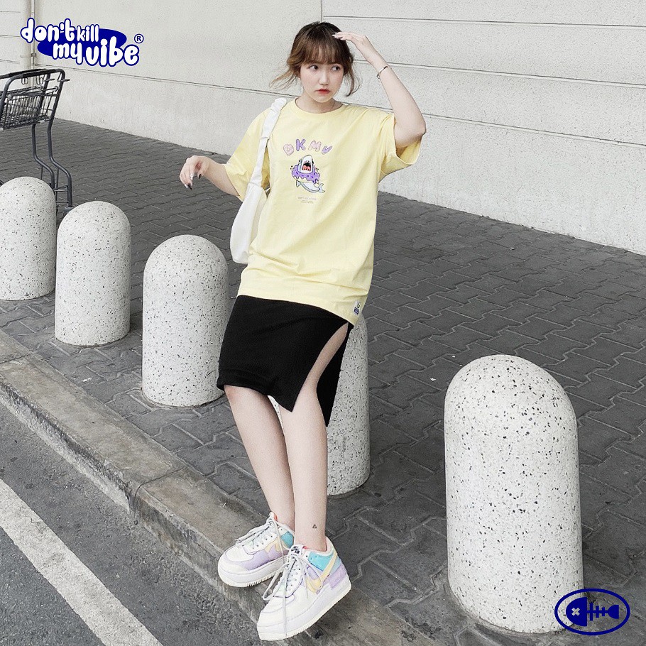 [Mã WASKT304 giảm 15% tối đa 30K đơn 99K] Áo phông unisex form rộng DKMV màu vàng | Áo thun nữ Donut Tee | BigBuy360 - bigbuy360.vn