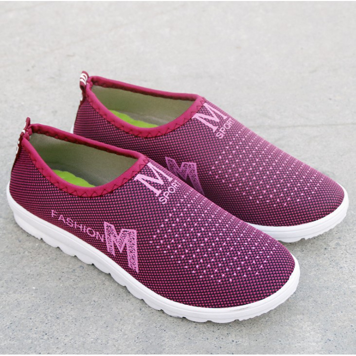 [ XẢ KHO ]Giày vải lười màu hồng lem màu lẻ size 38,39,40,41