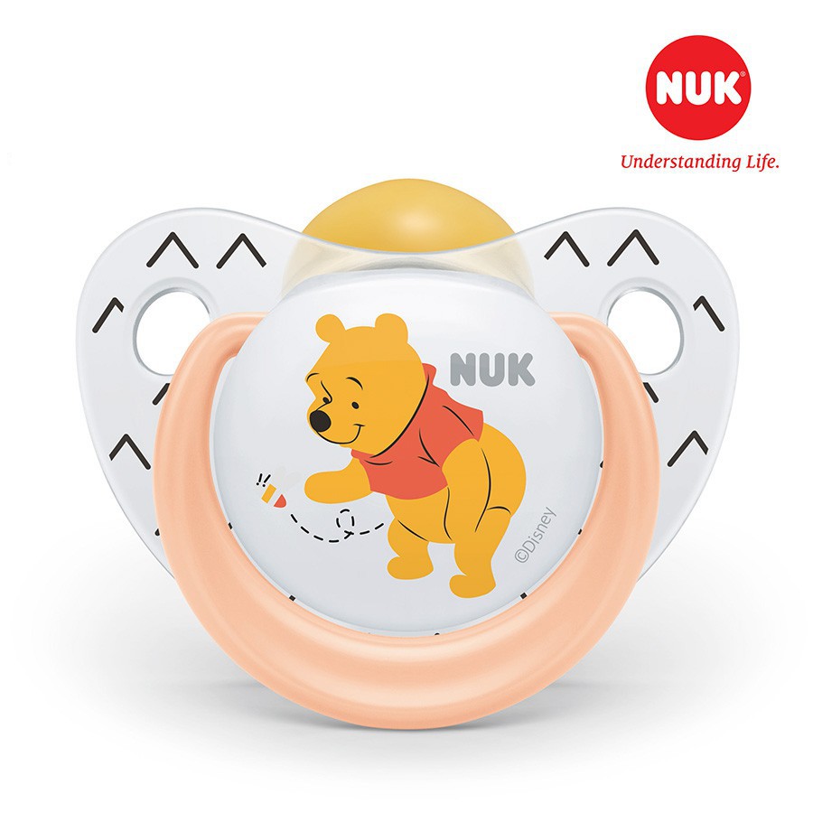 BỘ 2 TI GIẢ NUK SLEEPTIME CAO SU PLUS (DISNEY)