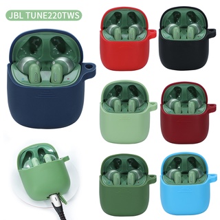 TWS silicone solid color protective case bluetooth headset protective case For JBL tune 220