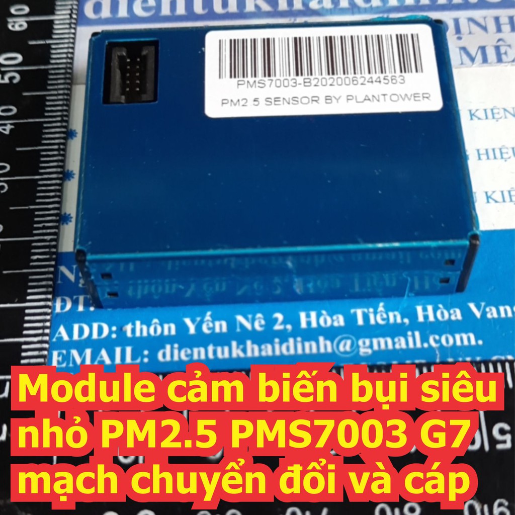 Module cảm biến bụi siêu nhỏ PM2.5 PMS7003 G7 + mạch chuyển đổi và cáp kde7099