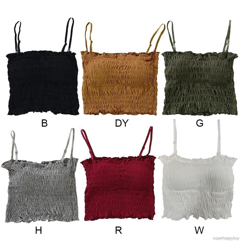 Áo hai dây xếp ly thời trang quyến rũ cho nữ