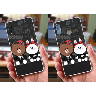 Ốp lưng Huawei Nova 3i (dẻo viền trắng trong) - Hình Gấu Thỏ