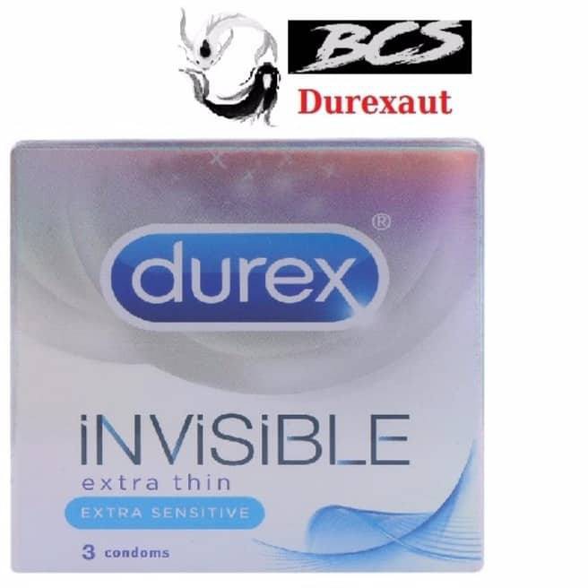 [Giá Sỉ] Bao Cao Su ÔM SÁT SIÊU MỎNG Durex Invisible - 3 cái