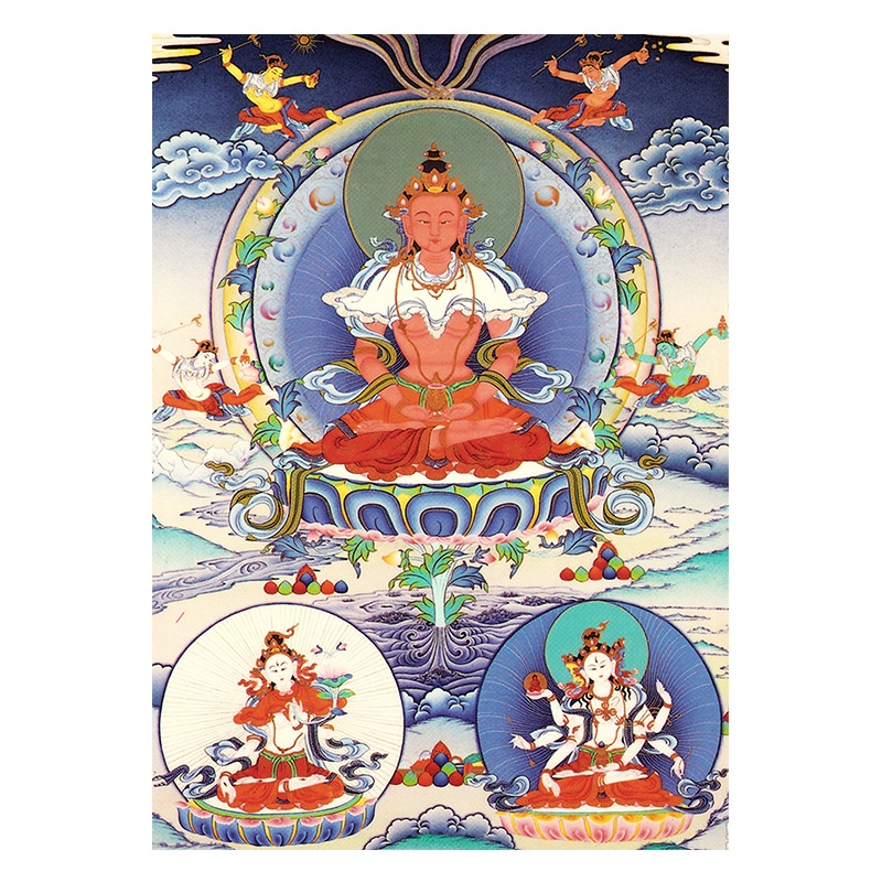 Tranh thêu chữ thập Phật giáo vô lượng thọ HQ0466