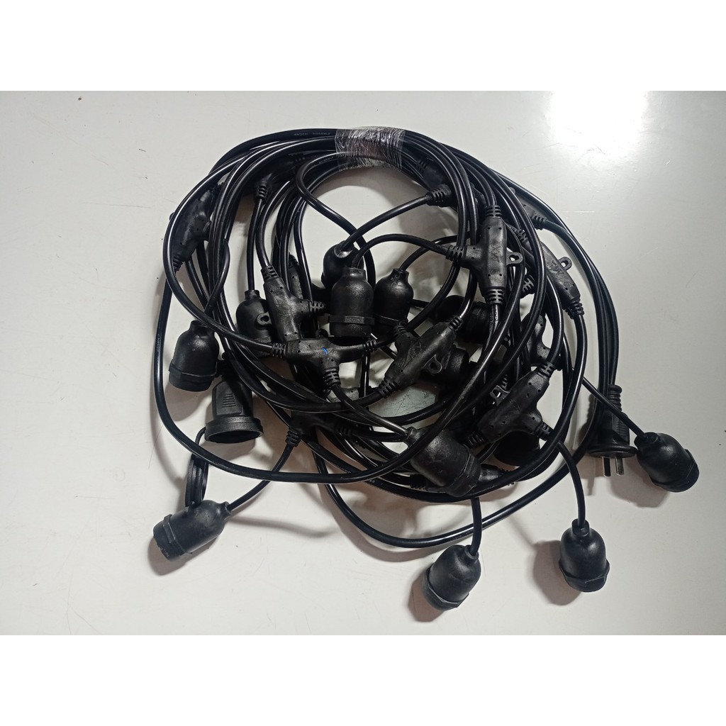 FREE SHIP ⚡️ Dây đui đèn kín nước trang trí ngoài trời 3 mét 6 đui E27⚡️
