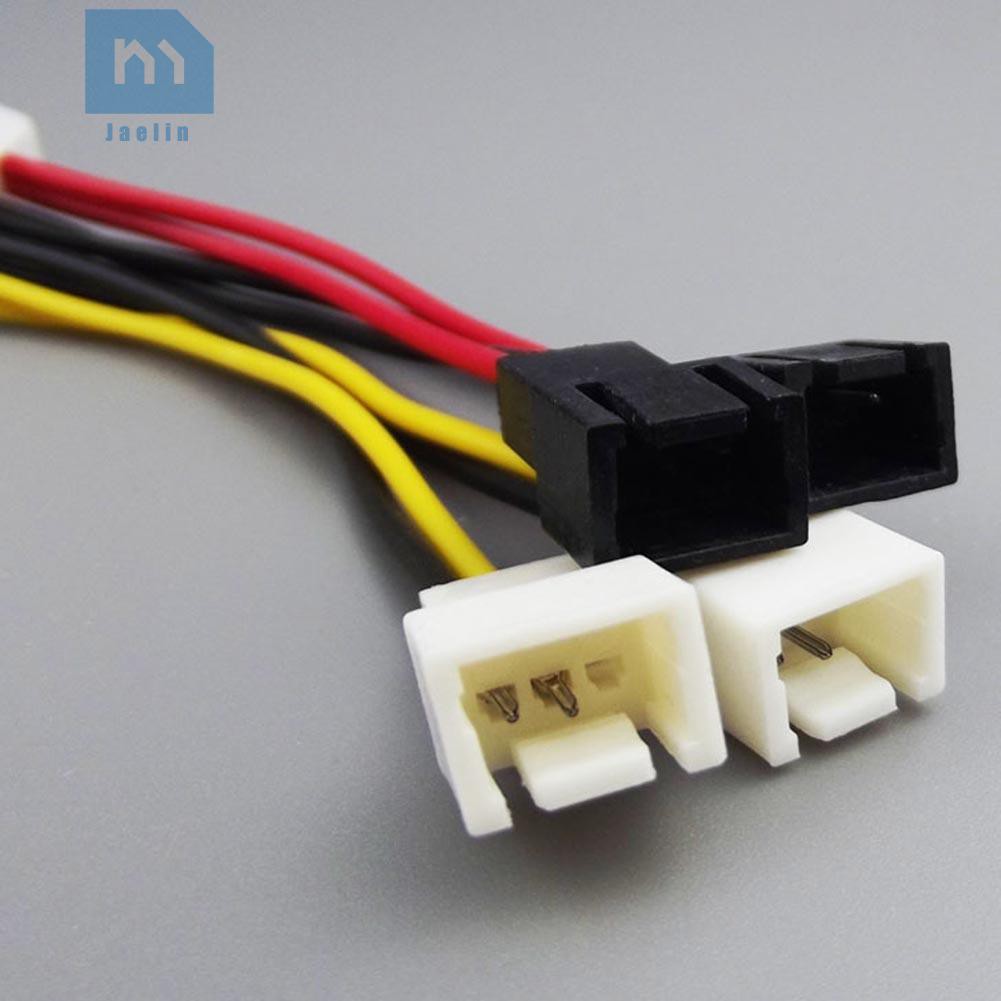 Đầu nối cáp nguồn quạt 4 chấu Molex sang 3 chấu 12v * 2 / 5v * 2
