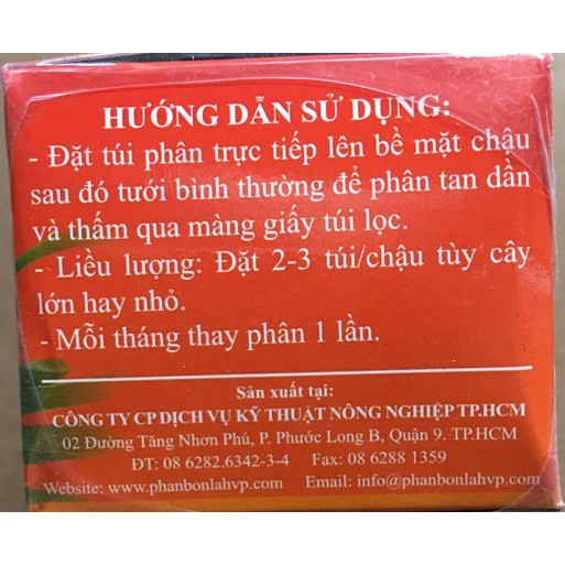 Phân bón túi lọc HVP HK3 (20 gói)