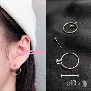 bông khuyên tai titan tròn cá tính siêu bền không dị ứng không gỉ