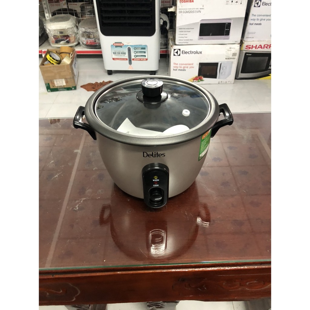Nồi cơm nắp rời Delites 1.8 lít RC-10W003 nắp kính - Hàng trưng bày