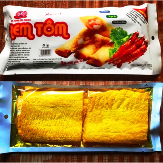 Sỉ 10 GÓI NEM TÔM CHUA CAY VỊ TRẺ EM