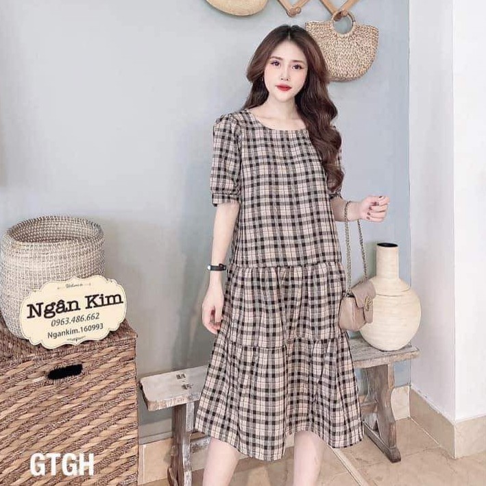 [xả kho] váy bầu cao cấp cực sang chảnh💕chất lụa nhung siêu siêu mát💕from rộng💕free size 43~67kg