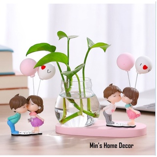 Chậu thủy sinh trồng cây mini để bàn, Lọ thủy tinh trồng cây thủy sinh, Bình thủy sinh