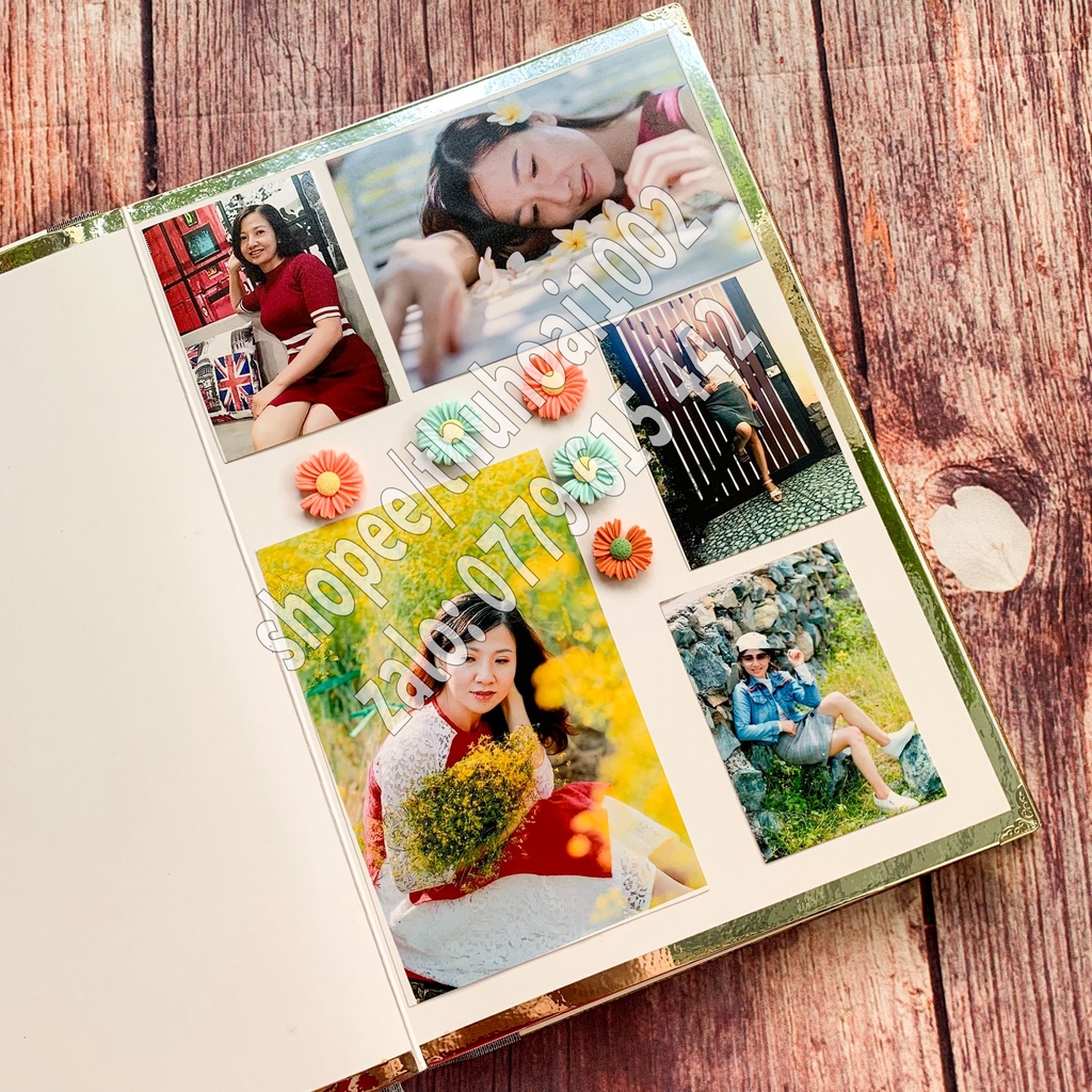 Album dán bìa gỗ khổ A4,20x30