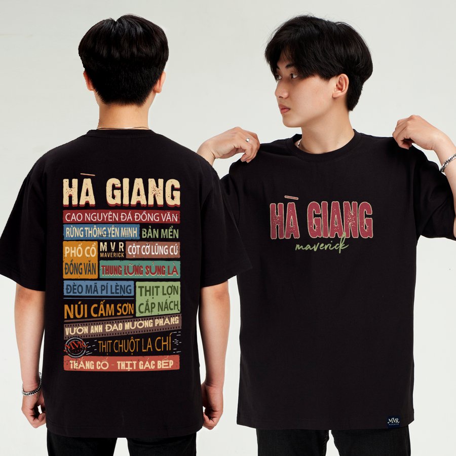 Áo thun Hà Giang ao Ha Giang 64 tỉnh thành quà tặng du lịch ẩm thực Unisex phông cotton fact under localbrand MVR BB4141