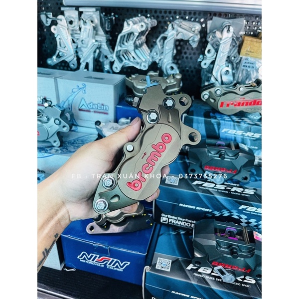 Heo dầu Adelin 4piston mod logo Brembo