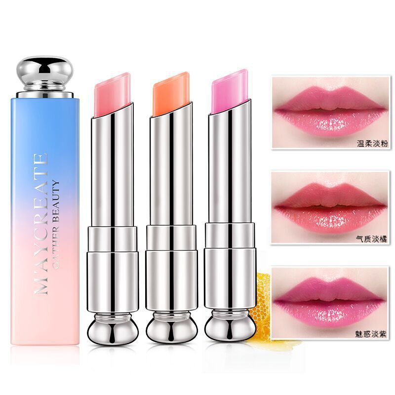(hàng Mới Về) 1 Set 3 Son Môi Dưỡng Ẩm Lâu Trôi Thay Đổi Màu Sắc Độc Đáo | BigBuy360 - bigbuy360.vn