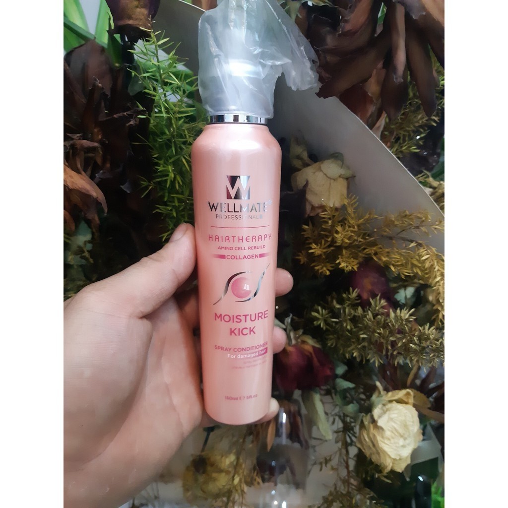 Sữa dưỡng tóc phục hồi chống rối VITAMIN hoa sứ Wellmate Moisture Kick Spray Conditioner 150ml