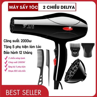 Máy sấy tóc tạo kiểu 2 chiều nóng lạnh công suất 2200w chuyên dụng, máy sấy tóc công suất lớn tặng kèm 5 phụ kiện