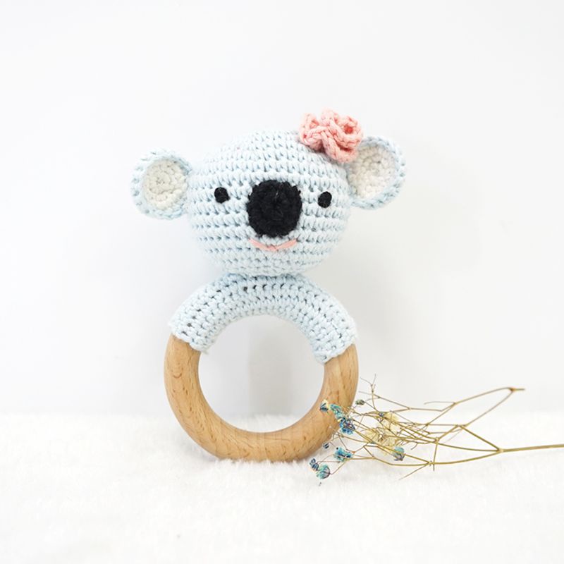 Đồ Chơi Vòng Nhẫn Móc Hình Gấu Koala DIY Dành Cho Bé Mọc Răng