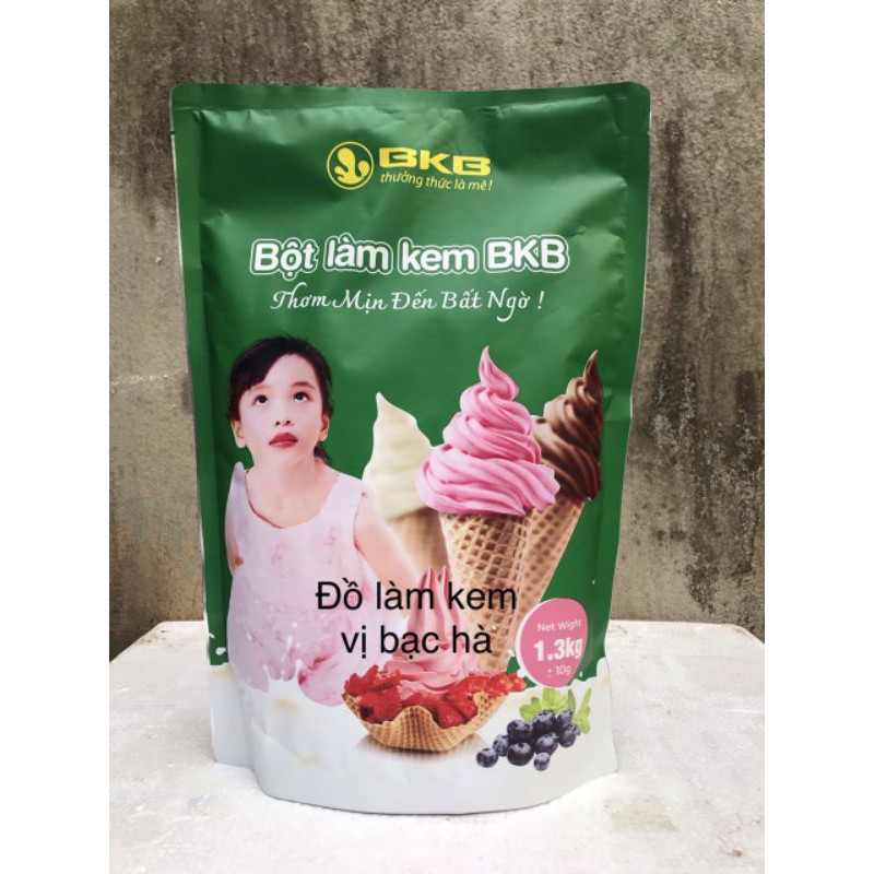 Bột làm kem tươi BKB vị bạc hà gói 1.3kg