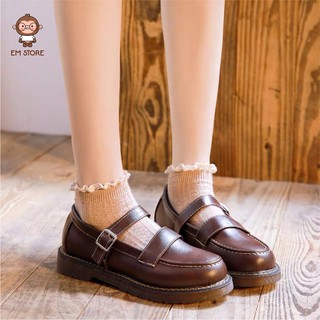 GIÀY OXFORD DA MŨI TRÒN QUAI CÀI DA BẮNG LOLITA VINTAGE DỄ PHỐI ĐỒ