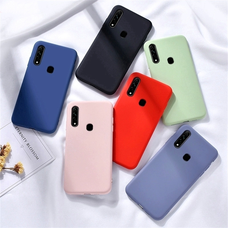 Ốp Lưng Silicone Mềm Màu Trơn Đơn Giản Cho Huawei Y9 2019 Y6S Y6 Pro Honor 8x P40 P30 Pro