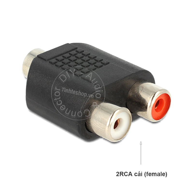 Đầu chuyển 3.5 ra RCA 1 chiếc - 3.5mm female to 2 RCA female adapter