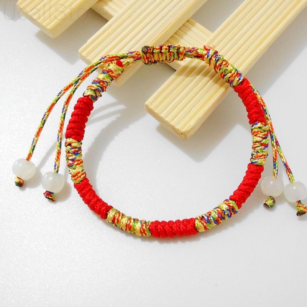 Vòng tay bện dây thủ công nhiều màu sắc may mắn dành cho nam và nữ mẫu 1