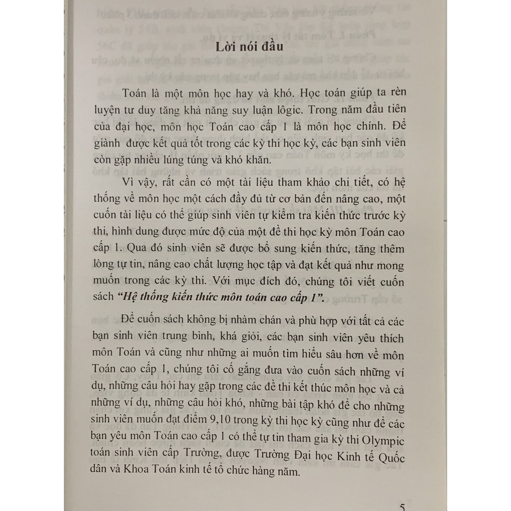 Sách - hệ thống kiến thức môn toán cao cấp 1 ví dụ và lời giải - ảnh sản phẩm 4