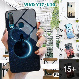 Ốp lưng kính VIVO Y17/U10 in 3D chủ đề tình yêu
