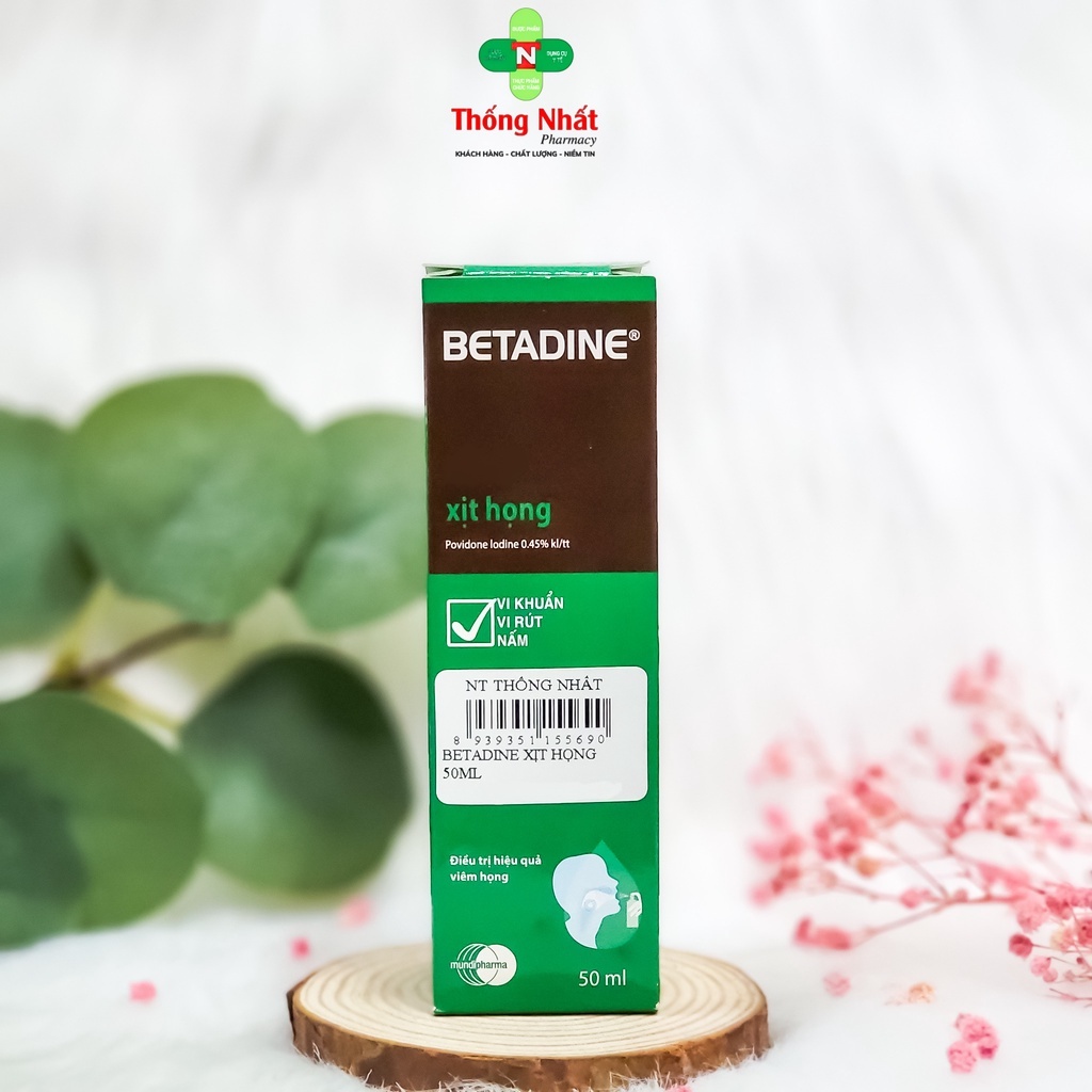Xịt Miệng Họng Betadine Giảm Đau Họng, Ho, Ngứa Rát Chai 50ml