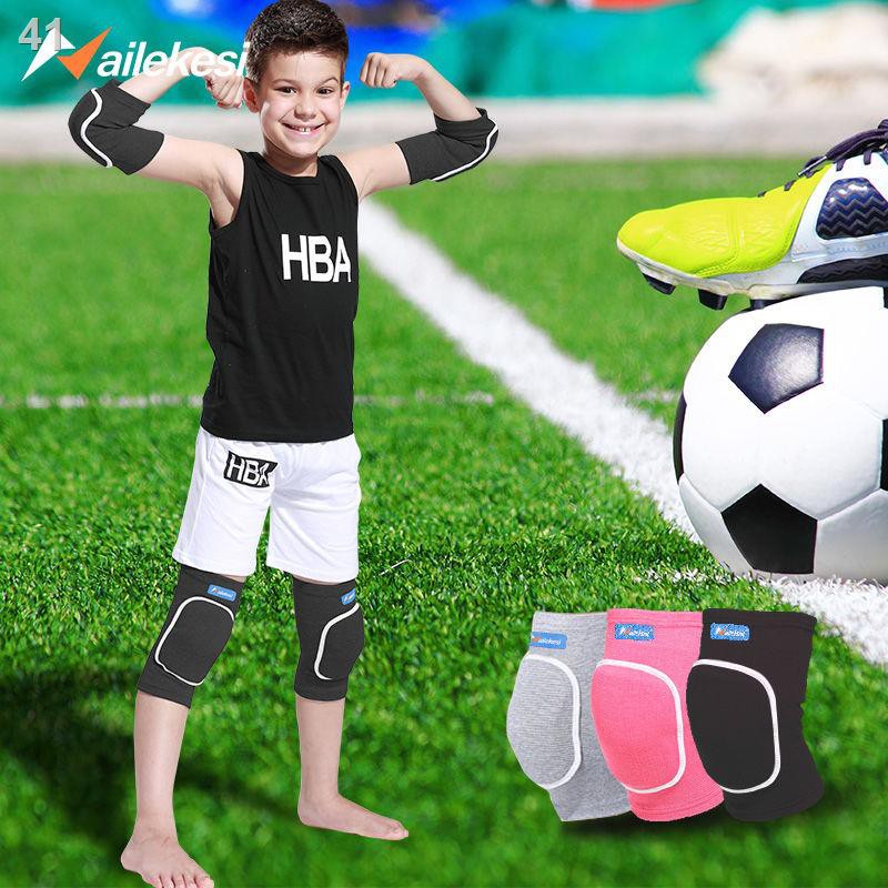 FMiếng đệm đầu gối và khuỷu tay dành cho trẻ em Bóng đá thể thao bé trai Thiết bị bảo vệ cổ chơi rổ trọn bộ